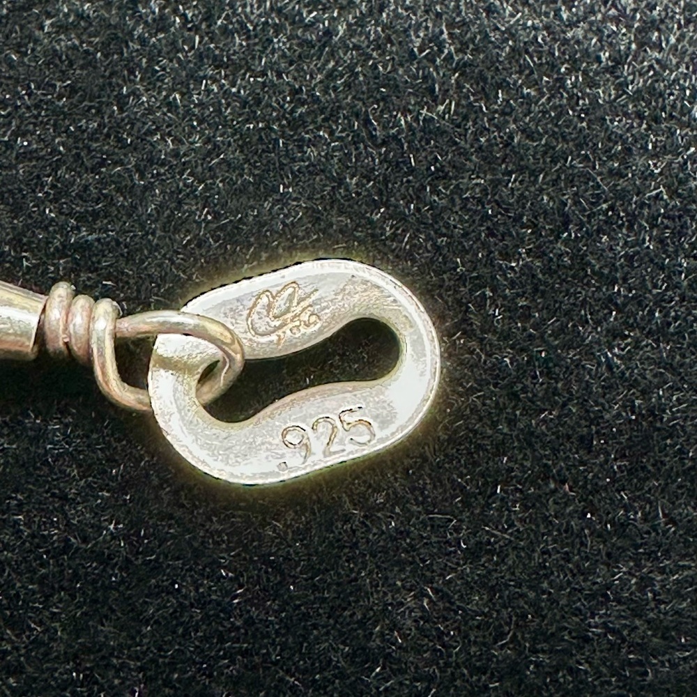 Sterling Silver Turquoise Bear Paw Bracelet | Native American Southwestern | 8” - Picture 5 of 5